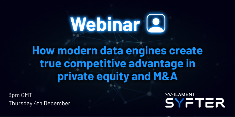Upcoming webinar: How modern data engines create true competitive advantage in private equity and M&A